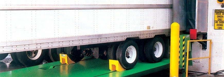 vehicle restraints on a semi truck